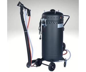 BPAC Sableuse Portative 106 L Avec Aspirateur - Sableuse Aerogommage Mobile à Pression - Appareil Pneumatique pour Nettoyer ou Décaper des Surfaces
