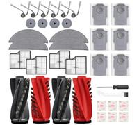 Bpbdzz 36 Pack Kit d'accessoires pour Roborock Saros 10 Robot aspirateur, 4 brosses principales, 4 filtres, 4 tampons de nettoyage en demi-lune, 4 tampons de nettoyage ronds, 6 brosses latérales, 6