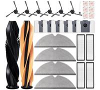 Bpbdzz Kit de 29 pièces d'accessoires pour robot aspirateur Dreame D20 Pro Plus, pièces de rechange avec 1 paire de brosse principale, 4 chiffons, 4 filtres, 6 sacs à poussière, 6 brosses latérales, 6