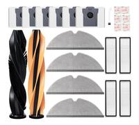 Bpbdzz Lot de 23 accessoires pour robot aspirateur Dreame D20 Pro Plus, pièces de rechange avec 1 paire de brosses principales, 4 lingettes, 4 filtres, 6 sacs à poussière, 6 pierres parfumées plates