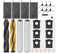 Bpbdzz Lot de 27 accessoires pour robot aspirateur Dreame Aqua10 Ultra Roller Complete, 2 brosses principales et chiffon à rouleau, 4 filtres, 6 sacs à poussière, pierre parfumée plate et brosses