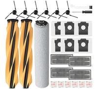 Bpbdzz Lot de 27 accessoires pour robot aspirateur Dreame Mova Z60 Ultra, 1 lingette à rouleau, 2 brosses principales, 4 filtres HEPA, 4 sacs à poussière, 6 brosses latérales, 6 pierres parfumées, 1