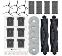 Bpbdzz Lot de 31 accessoires pour robot aspirateur Dreame Mova e40 Ultra, 2 brosses principales, 4 filtres HEPA, 6 tampons de nettoyage, 6 brosses latérales, 6 sacs à poussière, 6 pierres parfumées, 1