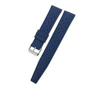 BPBZUTUMDZ 19 mm 20 mm 21 mm 22 mm Bracelet de montre en caoutchouc silicone for IWC Pilot Fit for Omega Fit for Tissot Fit for Tudor Fit for Longines Fit for Hamilton Diving Watchband(Blue,21mm)