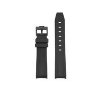 BPBZUTUMDZ Bracelet de montre en caoutchouc de silicone 20 mm Interface Arc Sports de plongée Noir Vert Blanc Bleu Bracelet de montre adapté for Rolex Submariner Yacht Master(Black black-B pin)