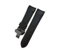 BPBZUTUMDZ Bracelet de montre en cuir, 22mm 23mm 24mm, adapté for Tissot 1853 Couturier T035 T035627 T035410, noir et marron, outils de bracelet de montre(Black Red-Black,23mm)
