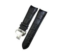 BPBZUTUMDZ Bracelet de montre en cuir, 22mm 23mm 24mm, adapté for Tissot 1853 Couturier T035 T035627 T035410, noir et marron, outils de bracelet de montre(Black-Silver,23mm)
