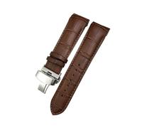 BPBZUTUMDZ Bracelet de montre en cuir, 22mm 23mm 24mm, adapté for Tissot 1853 Couturier T035 T035627 T035410, noir et marron, outils de bracelet de montre(Brown-Silver,23mm)