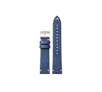 BPBZUTUMDZ Bracelet en cuir fait main, bracelet en cuir bleu noir vert 18 19 20 21 22MM, bracelet for hommes ultra mince et doux, boucle ardillon(Blue Rose Gold,19mm)
