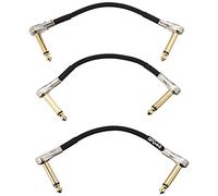 BPC-4-3 BOSS - Pack de trois câbles de 10 cm - Un câble de patch compact avec connecteurs Pancake affinés pour Pedalboards