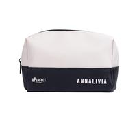 BPerfect Annalivia Trousse de maquillage de voyage - Trousse de maquillage de luxe en simili cuir - Crème & Noir