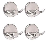 BPILOT Crochet Mural 4 Pièces En Acier Inoxydable Crochet Simple Crochet Double Crochet Cuisine Salle De Bain Spécial Toilette Serviette Patère B