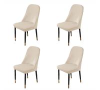 BPILOT Housse De Siège 4 Pièces Cuisine Chambre Épaissi Dossier Incurvé Intégré Housse De Chaise Universelle Beige B