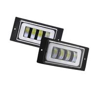 Bpjikxf Phare Antibrouillard 1 Paire De Feux Antibrouillard LED Angel Eyes Haute Puissance Conduite DRL Pour Lada Pour VAZ 2110-2117(White Ring)