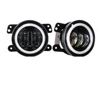 Bpjikxf Phare antibrouillard Phare Antibrouillard LED Pour Dodge Pour Journey 2009 2010 - 2013, 4 Pouces, 30W, Avec Anneau Halo Blanc, Yeux D'ange DRL(With halo)