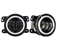 Bpjikxf Phare antibrouillard Pour Hummer H1 H2 2003 2004 2005 2006-2009 60W Jaune Blanc 2 Pièces 4 Pouces Led Antibrouillard Halo Anneau DRL Hors Route Lampe(2PC With Halo)