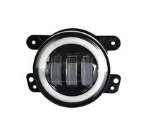 Bpjikxf Phare antibrouillard Pour Tout-terrain 4X4 Pour Lada Viar Pour Dora 4 Pouces Angel Eyes LED 12 V 24 Voiture Avant Feu Brouillard Auto Lampe DRL Conduite(1pc-white yellow)