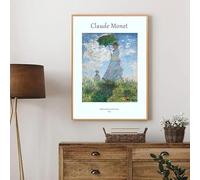 BPJSTU Affiche d'exposition d'art paysager classique de Claude Monet, peinture sur toile abstraite, tableau mural pour galerie, musée, décoration d'intérieur (30 x 45 cm, sans cadre)