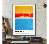 BPJSTU Affiche d'exposition minimaliste vintage de Mark Rothko sur toile, représentant une œuvre moderniste, idéale pour décorer un salon ou une maison (30x40cm/sans cadre).
