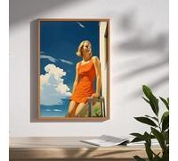 BPJSTU Affiche murale Edward Hopper représentant des paysages urbains d'automne et d'été, avec des personnages, sur toile (50 x 70 cm / 3 pièces sans cadre).