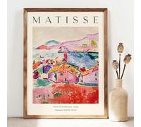 BPJSTU Affiches et imprimés vintage abstraits de l'exposition Matisse, paysage du milieu du siècle, toile, décoration d'intérieur, 60 x 80 cm, sans cadre