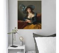 BPJSTU Élisabeth Vigée Le Brun Comtesse Louis Philippe De Segur Impressions sur toile Peinture Esthétique Art Photo Toile de Fond Décor (70x90 cm/Pas de Cadre)