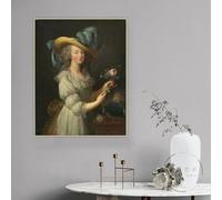 BPJSTU Élisabeth Vigée Le Brun « Marie Antoinette dans une robe chemise » Impressions sur toile Peinture Photo Décoration murale Décoration de la maison (40 x 50 cm/sans cadre)