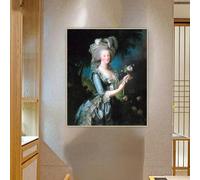 BPJSTU Élisabeth Vigée Le Brun « Marie-Antoinette dit à la Rose » Impression sur toile, peinture, esthétique, art, toile de fond, décoration (70 x 80 cm, sans cadre)