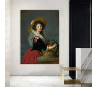 BPJSTU Élisabeth Vigée Le Brun Portrait of Marie Gabrielle de Gramont, Duchesse de Caderousse Canvas Prints Painting Decoration(40x50cm/No Framed)
