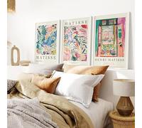 BPJSTU Ensemble de 3 affiches de Matisse représentant un paysage à la fenêtre ouverte à Collioure, décoration murale pour chambre ou couloir (50 x 70 cm / 3 pièces sans cadre)