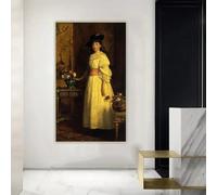 BPJSTU Impression sur toile de John Everett Millais « Miss Gertrude Vanderbilt », affiche, décoration murale (80 x 140 cm, sans cadre)