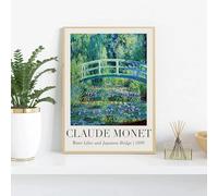 BPJSTU Impressionnisme Artiste Claude Monet Affiche Nymphéas Toile Peintures Mur Art Photo Salon Décoration de La Maison 70x110cm Sans Cadre