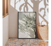 BPJSTU Italian Lemon Orange Olive Tree Retro Mediterranean Greece Landscape Poster Canvas Painting Wall Art Pictures Home Decor(60x90cm/Frameless)