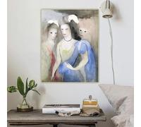 BPJSTU Marie Laurencin « Filles » Peinture sur toile esthétique, œuvre d'art, affiche imprimée, décoration murale, décoration intérieure (40 x 50 cm, sans cadre)