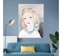 BPJSTU Marie Laurencin « Portrait de Geneviève » Peinture sur toile esthétique, affiche, décoration murale, décoration intérieure (80 x 100 cm, sans cadre)