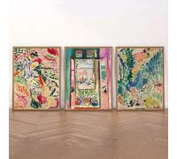 BPJSTU Matisse Rétro Affiches et Impressions Paysage Abstrait Mur Art Vintage Toile Peinture Mur Photos pour Chambre décor à la Maison 30x40 cm-3 pièces sans Cadre