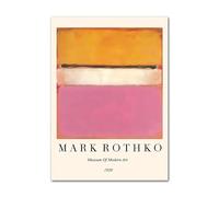 BPJSTU Tableau abstrait rétro de Mark Rothko sur toile, style exposition, affiche et impression pour la décoration intérieure du salon (40 x 50 cm/sans cadre)