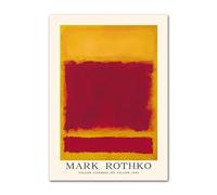 BPJSTU Tableau abstrait rétro de Mark Rothko sur toile, style exposition, affiche et impression pour la décoration intérieure du salon (80 x 120 cm, sans cadre)