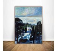 BPJSTU Œuvres d'Edvard Munch - Peintures sur toile - Reproductions d'art - Peinture abstraite - Décoration murale - Poster - Décoration intérieure moderne (30x40cm/sans cadre)