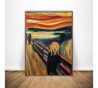 BPJSTU Œuvres d'Edvard Munch - Peintures sur toile - Reproductions d'art - Peinture abstraite - Décoration murale - Poster - Décoration intérieure moderne (50x70cm/sans cadre)