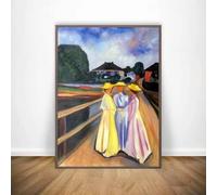 BPJSTU Œuvres d'Edvard Munch - Peintures sur toile - Reproductions d'art - Peinture abstraite - Décoration murale - Poster - Décoration intérieure moderne (50x70cm/sans cadre)