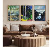 BPJSTU Œuvres d'Edvard Munch, tableaux sur toile, reproductions d'art, peinture abstraite, affiche murale, décoration moderne pour la maison (30 x 40 cm / 3 pièces sans cadre)