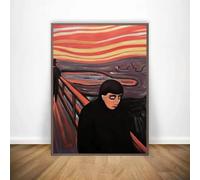 BPJSTU Œuvres d'Edvard Munch, tableaux sur toile, reproductions d'art, peinture abstraite, affiche murale, décoration moderne pour la maison (40 x 60 cm, sans cadre)
