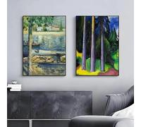 BPJSTU Œuvres d'Edvard Munch, tableaux sur toile, reproductions d'art, peinture abstraite, affiche murale, décoration moderne pour la maison (50 x 70 cm / 2 pièces sans cadre)