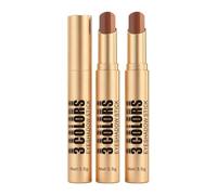 Bploar Lot de 2 crayons à paupières ombragés - 3 couleurs - Dégradé d'un seul geste - Mat + éclat fin + perle - Highlight, doux pour la fourrure (01#)