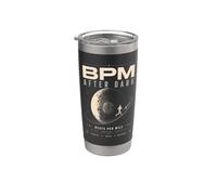 BPM After Dark Beats Per Mile Night Running Music Gobelet isotherme en acier inoxydable double paroi