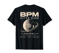 BPM After Dark Beats per Mile Night Running Music T-Shirt