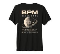 BPM After Dark Beats per Mile Night Running Music T-Shirt Haut de Gamme