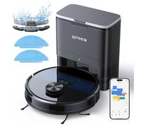 BPMIO Robot aspirateur et serpillère avec Station de vidange Automatique, 4500 Pa, Navigation LiDAR, 5 cartographies intelligentes, Robot aspirateur pour Poils d'animaux, Tapis, Sol Dur
