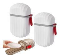 Bpoeee 2 Pack Travel Soap Case, Travel Soap Container, Soap Holder Travel, Soap Travel Case (White)
